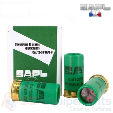 Chevrotine 12 grains "buckshot" Calibre 12-50 X 5 cartouches