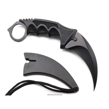 Super couteau noir avec sa protection