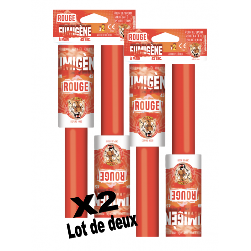 Fumigène a main rouge