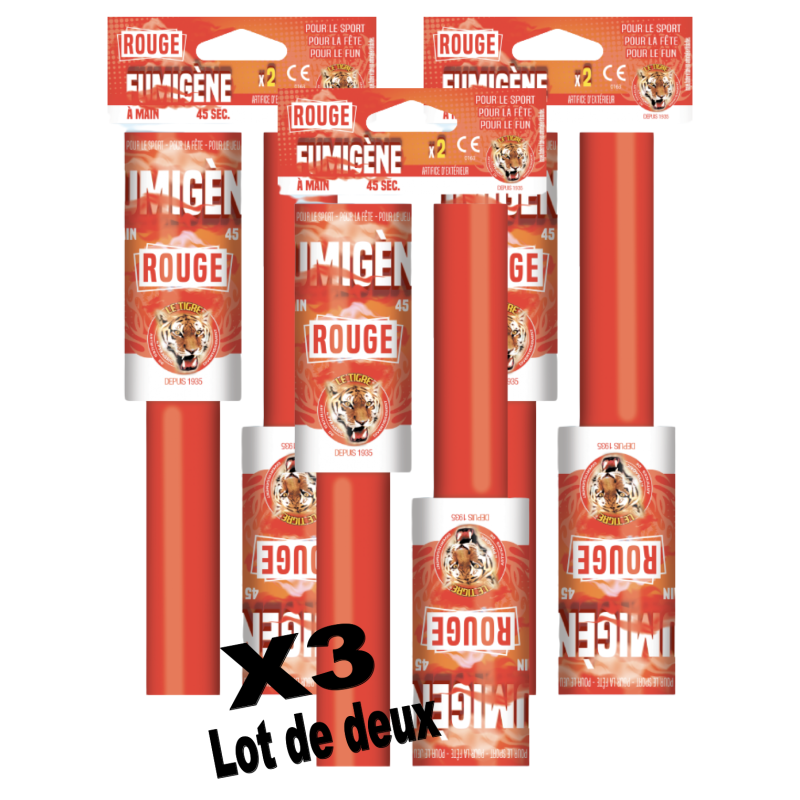 Fumigène a main rouge