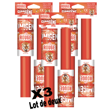 Fumigène a main rouge