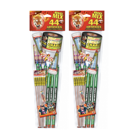 2X Sachets Big Mix assortiment de 44 artifices