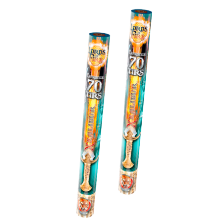 Lot de 2 Feu d'artifice - Chandelle 70 cps  - " XKALIBUR" -