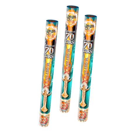 Lot de 3 Feu d'artifice - Chandelle 70 cps  - " XKALIBUR" -