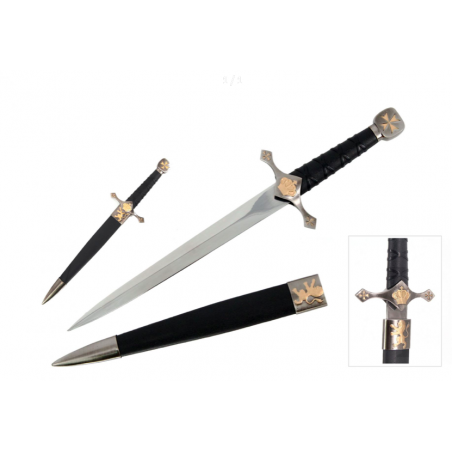 Superbe Dague de décoration " Lion des templiers"