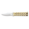 PROMOTION !!! Très beau couteau Papillon Zamak "Collection doré"
