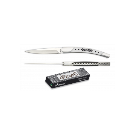 Manifique Couteau pliant Albainox. Blanc. Lame 9 c