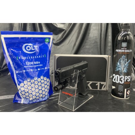 Nouveau "Pack Laser prêt à tirer" - GLOCK 17 - Cal. BBs 6mm - Airs...
