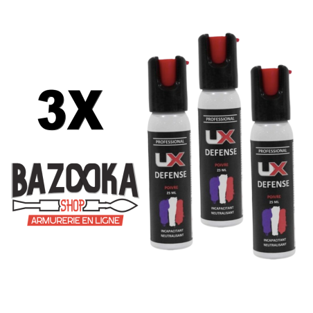 Umarex - BOMBE UX 25ML GEL POIVRE CAPOT 1/4 DE TOUR - Bazooka-shop