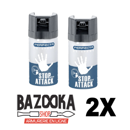 Umarex - BOMBE STOP ATTACK CS 40 ML PERFECTA - Bazooka-shop.fr