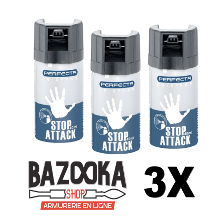 Umarex - BOMBE STOP ATTACK CS 40 ML PERFECTA - Bazooka-shop.fr