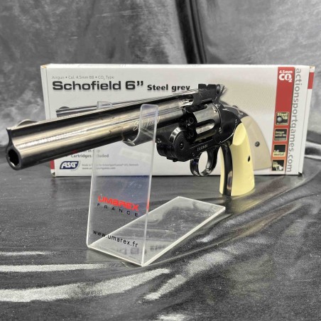 REVOLVER "SCHOFIELD 6" - GREY FULL METAL - Cal 4.5 BBS - CO2