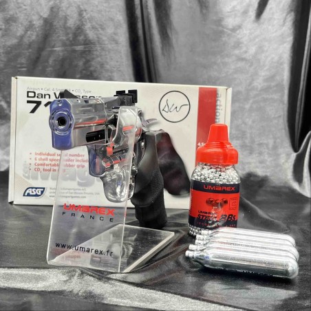 "Pack prêt a tirer"  REVOLVER "GNB DAN WESSON DW715 2.5'' - SILVER - Cal 4.5 billes acier - CO2