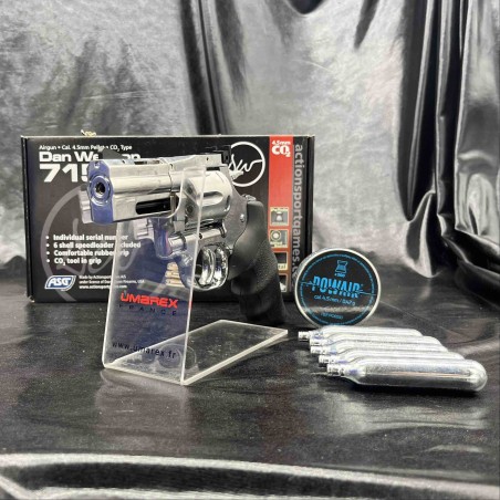 REVOLVER "GNB DAN WESSON DW715 2.5'' - SILVER - Cal. 4.5 PLOMBS - CO2