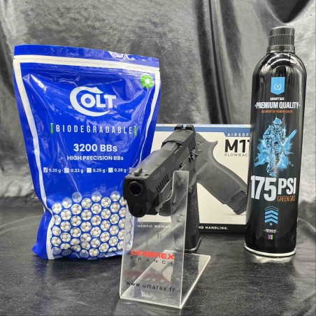 "Pack prêt a tirer" Pistolet- Sig Sauer "Proforce M17" - Cal 6mm - Noir - Gaz