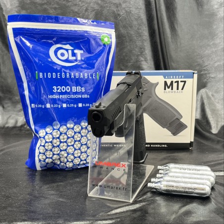 "Pack prêt à tirer" Pistolet sig sauer "Proforce M17" - Cal 6mm - Noir - CO2