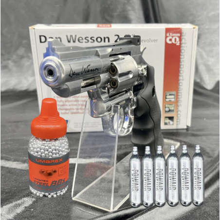 Revolver Dan Wesson 2,4 Silver 4,5 CO2 BBS-Pas cher