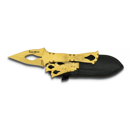 Set 3 couteaux à lancer Albainox - "Raingold." - 17.2