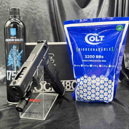 "Pack laser prêt à tirer" Pistolet - "Glock 18C" - Cal BBs 6mm - Airsoft