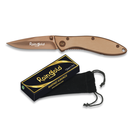 Couteau pliant - "Raingold titane" - Lame 6.6 - Albainox