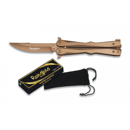 Couteau papillon - Raingold - Lame 9 cm - Albainox