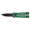 Couteau papillon vert - lame noir - Albainox