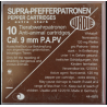 Calibre 9MM PAK - CARTOUCHES 9MM PA PV - SUPRA PEPPER A GAZ - X10