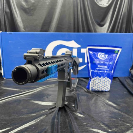 Pack prêt a tirer Réplique "M4 Blast Blue Fox" COLT - Full métal - Cal. 6mm - AEG