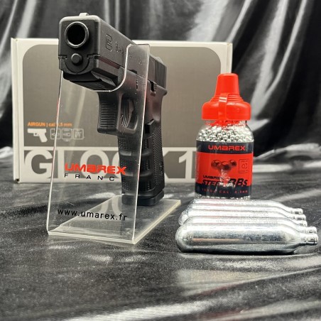 PISTOLET - "GLOCK 19 GEN4 MOS" - CO2 - CAL BB/4.5MM - BLACK