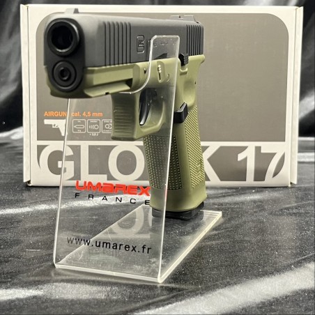 PISTOLET "GLOCK 17 GEN5" - CO2 - CAL BB/4.5MM - BLACK BATTLEFIELD GREEN