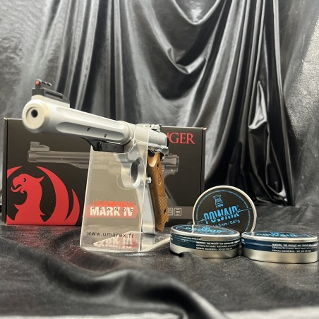 Pistolet à plombs Ruger Mark IV Inox - Pas cher + livraison gratuite