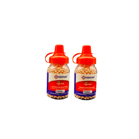 Lot de 2  biberons de BILLES ACIER - CUIVREES "COPPERHEAD" - BB C4.5 X1500