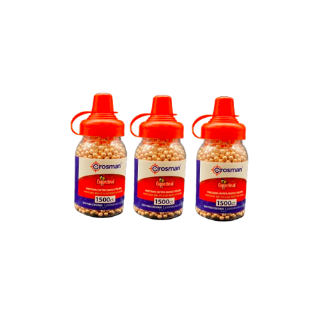 Lot de 3 biberons de BILLES ACIER - CUIVREES "COPPERHEAD" - BB C4.5 X1500