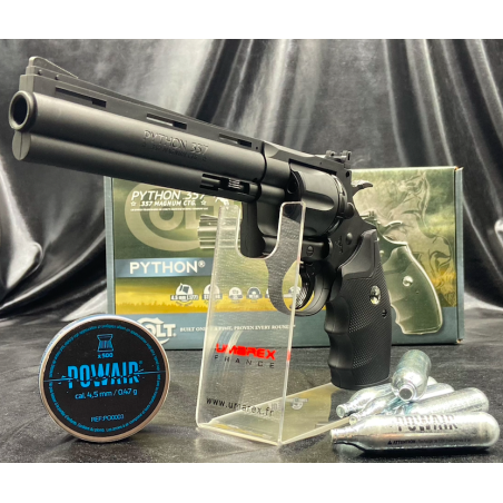 "REVOLVER COLT PYTHON" - 6'' - CO2 - (Billes +plombs 4,5MM)