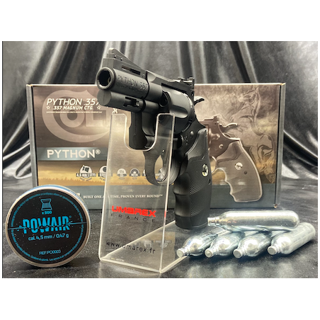 PROMO "REVOLVER COLT PYTHON" Billes acier- 2.5" - CO2 - CAL 4.5 MM et BB/4.5