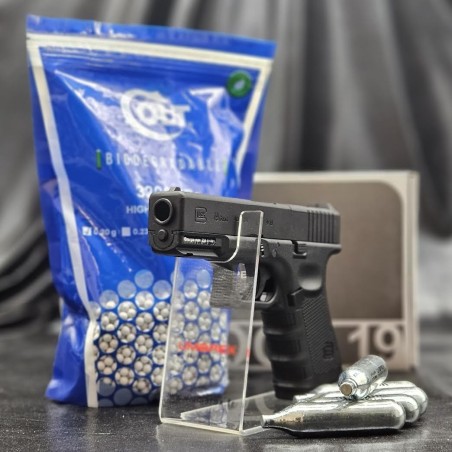 UMAREX - PISTOLET GLOCK 19 GEN4 MOS " BLACK" - BBS 6MM - CO2