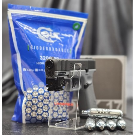 UMAREX PISTOLET GLOCK17 GEN5 "BLACK TUNGSTEN GRAY" BBS 6MM-CO2