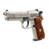 UMAREX - PISTOLET "BERETTA M 92 FS" - CO2 - CAL 4.5 MM - NICKEL/BOIS