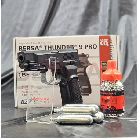 ASG - Bersa Thunder 9pro 4,5 mm Billes acier BB'S. Arme à CO2 pas cher
