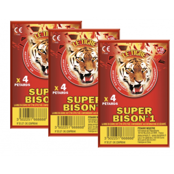 3X Paquet PETARD SUPER BISON®1