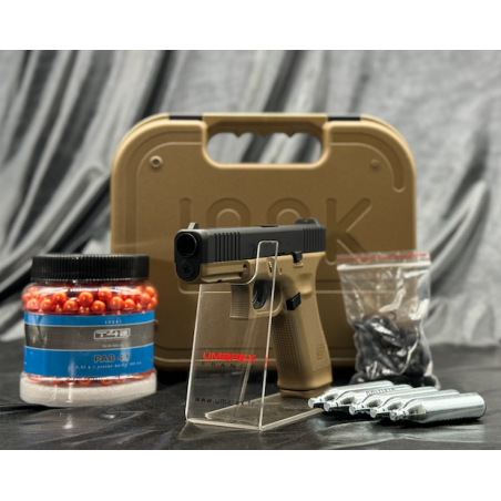 Umarex-PISTOLET GLOCK17 GEN5 CAL43 Paintball T4E COYOTE FRENCH ARMY