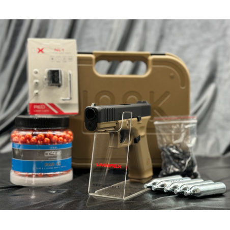 Umarex-PISTOLET GLOCK17 GEN5 CAL43 Paintball T4E COYOTE FRENCH ARMY