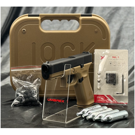 Umarex-PISTOLET GLOCK17 GEN5 CAL43 Paintball T4E COYOTE FRENCH ARMY