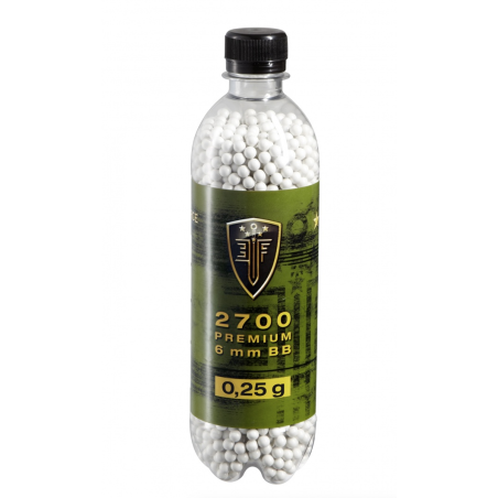 UMAREX - BILLES BBS 6MM ELITE FORCE BLANCHE 0.25G BOUTEILLE X2700
