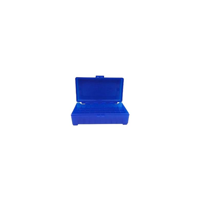 Umarex - BOITE DE RANGEMENT BLEUE 50 MUNITIONS CAL 9MM Umarex - BOITE DE RANGEMENT BLEUE 50 MUNITIONS CAL 9MM