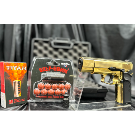 Superbe pistolet "Browning GPDA" - Gold - Umarex - Livraison gratuite