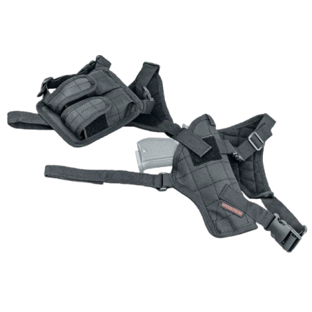 UMAREX HOLSTER EPAULE AMBIDEX. RETENTION SANGLE 2 PORTE-CHARGEURS, GRAND PIST (GPDA 9)