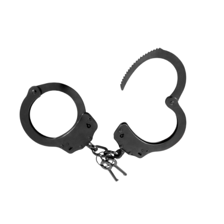 MENOTTES DE POIGNETS EN ACIER DOUBLE VERROUILLAGE - NOIRES "UMAREX"