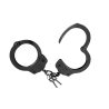 MENOTTES DE POIGNETS EN ACIER DOUBLE VERROUILLAGE - NOIRES "UMAREX"
