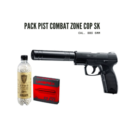 Umarex - PACK COMBAT ZONE COP SK BBS 6MM CO2